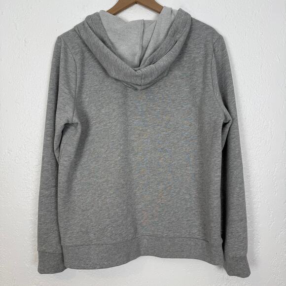 Gap Glitter Logo Full Zip Hoodie Grey Casual Size XL - Picture 3 of 5